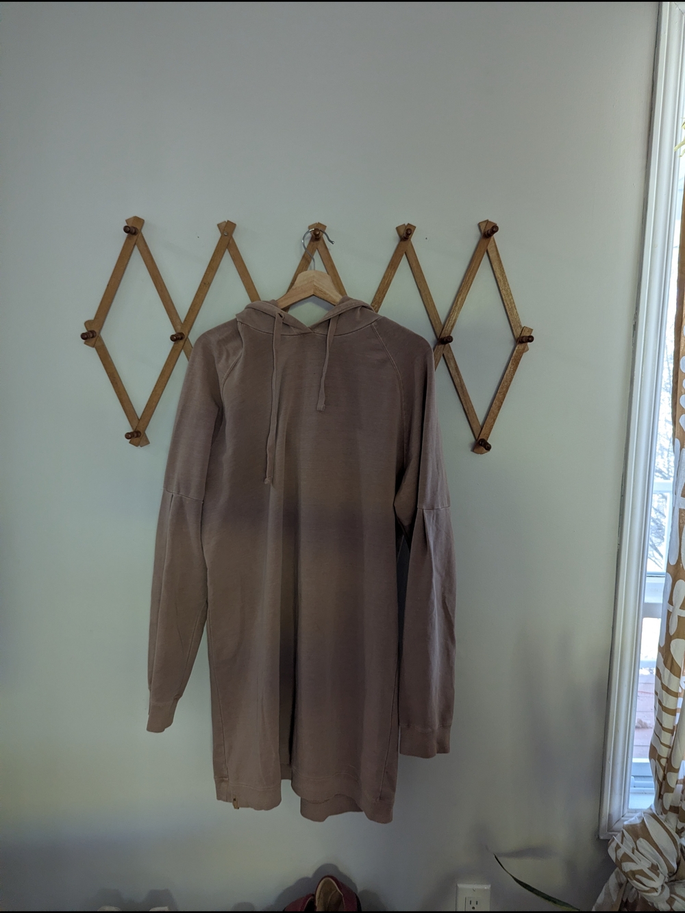 Tentree Hooded Sweatshirt Dress in Taupe